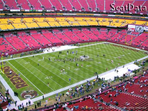 Seat view from section 306 at Fedex Field, home of the Washington Redskins