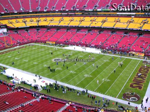 Seat view from section 317 at Fedex Field, home of the Washington Redskins