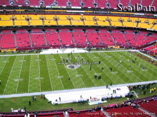 Seat view from section 323 at Fedex Field, home of the Washington Redskins