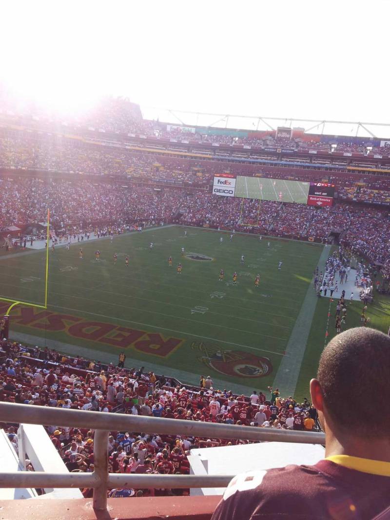 Seat view from section 330 at Fedex Field, home of the Washington Redskins