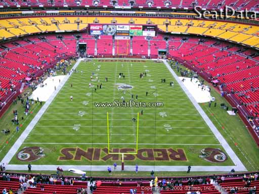 Seat view from section 332 at Fedex Field, home of the Washington Redskins