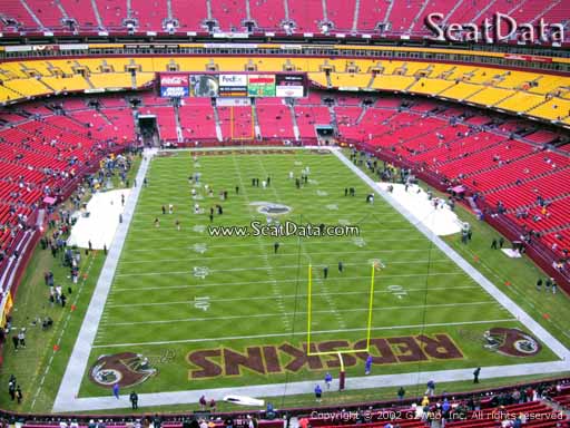 Seat view from section 333 at Fedex Field, home of the Washington Redskins