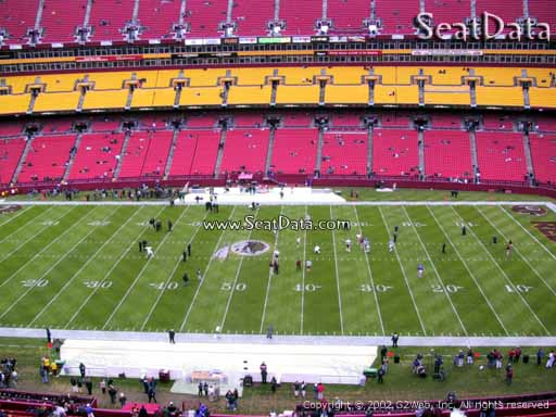 Seat view from section 342 at Fedex Field, home of the Washington Redskins
