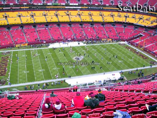 Seat view from section 430 at Fedex Field, home of the Washington Redskins
