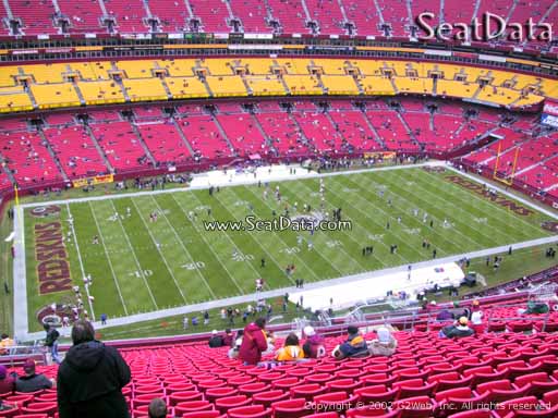 Seat view from section 431 at Fedex Field, home of the Washington Redskins