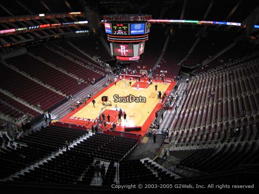 Seat view from section 433 at the Toyota Center, home of the Houston Rockets