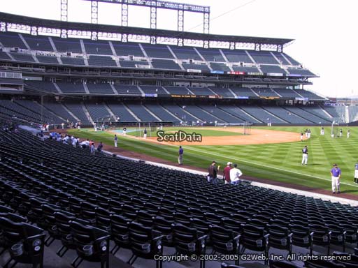 Seat view from section 115 at Coors Field, home of the Colorado Rockies