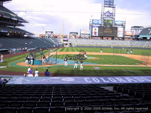 Seat view from section 125 at Coors Field, home of the Colorado Rockies