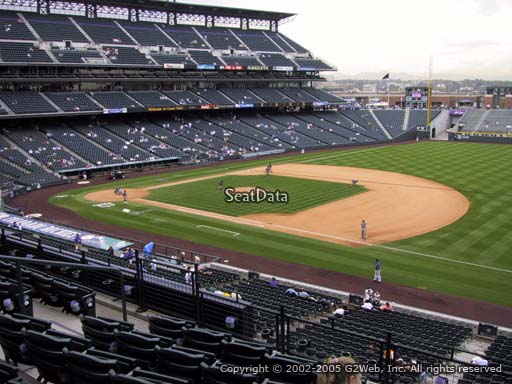 Seat view from section 218 at Coors Field, home of the Colorado Rockies
