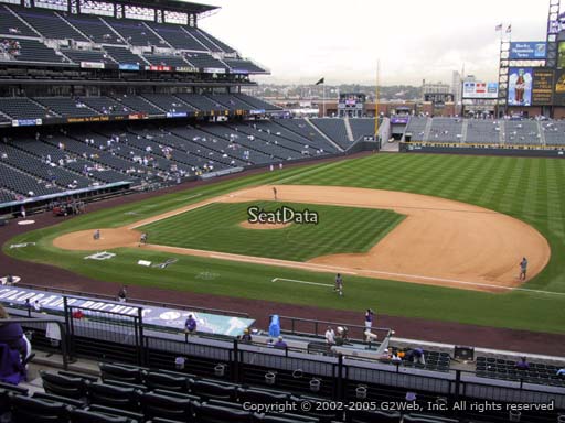 Seat view from section 221 at Coors Field, home of the Colorado Rockies