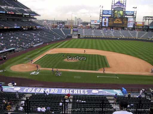 Seat view from section 223 at Coors Field, home of the Colorado Rockies