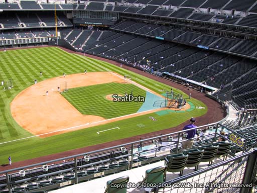 Seat view from section 342 at Coors Field, home of the Colorado Rockies