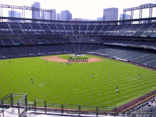Seat view from Rockpile section 401 at Coors Field, home of the Colorado Rockies