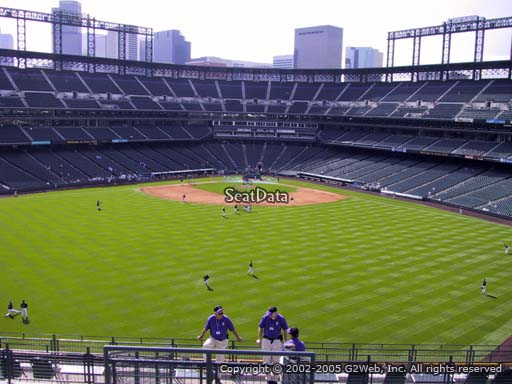 Seat view from Rockpile section 402 at Coors Field, home of the Colorado Rockies