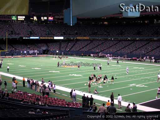 Seat view from section 107 at the Mercedes-Benz Superdome, home of the New Orleans Saints