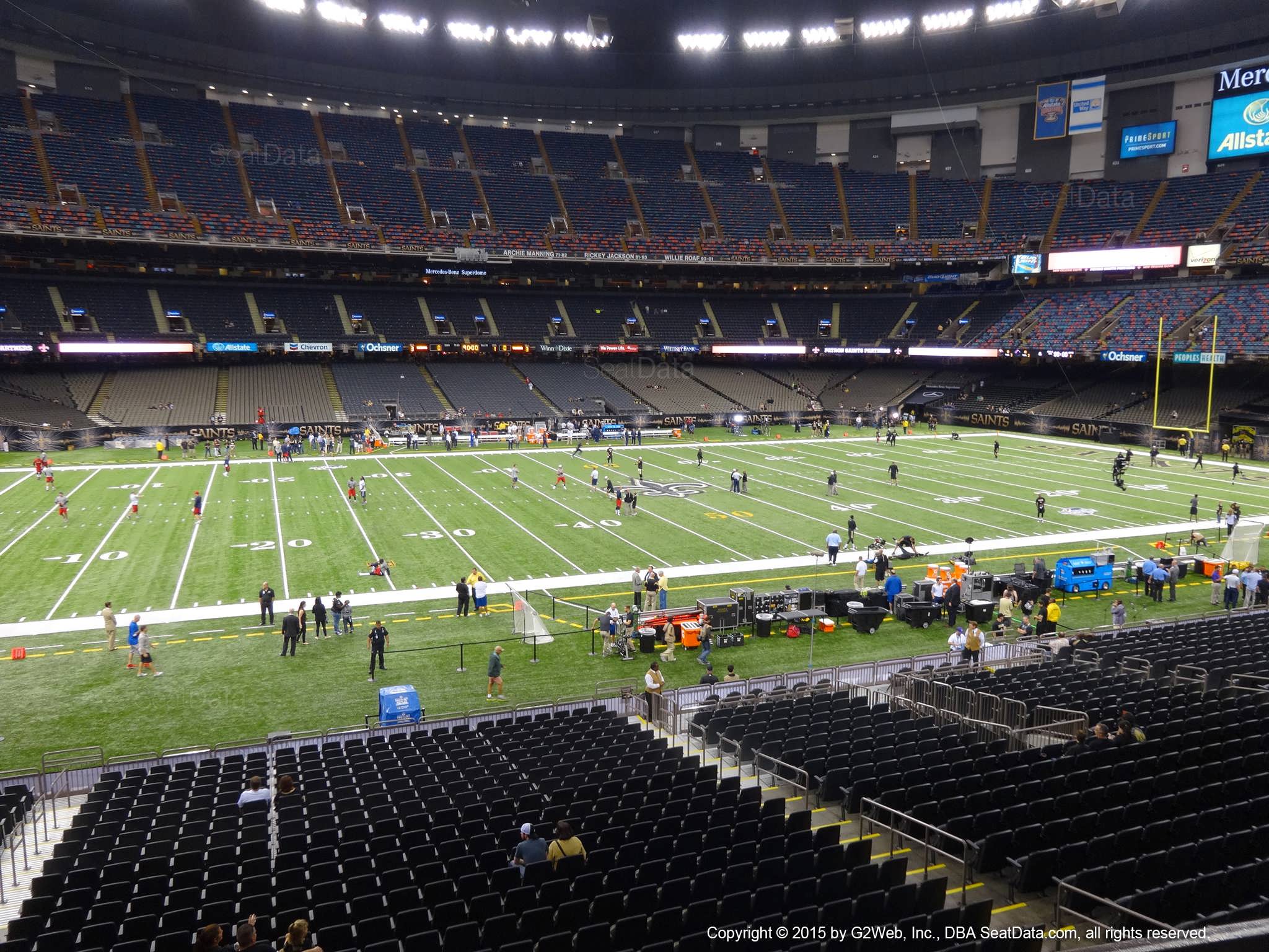 Seat view from section 269 at the Mercedes-Benz Superdome, home of the New Orleans Saints