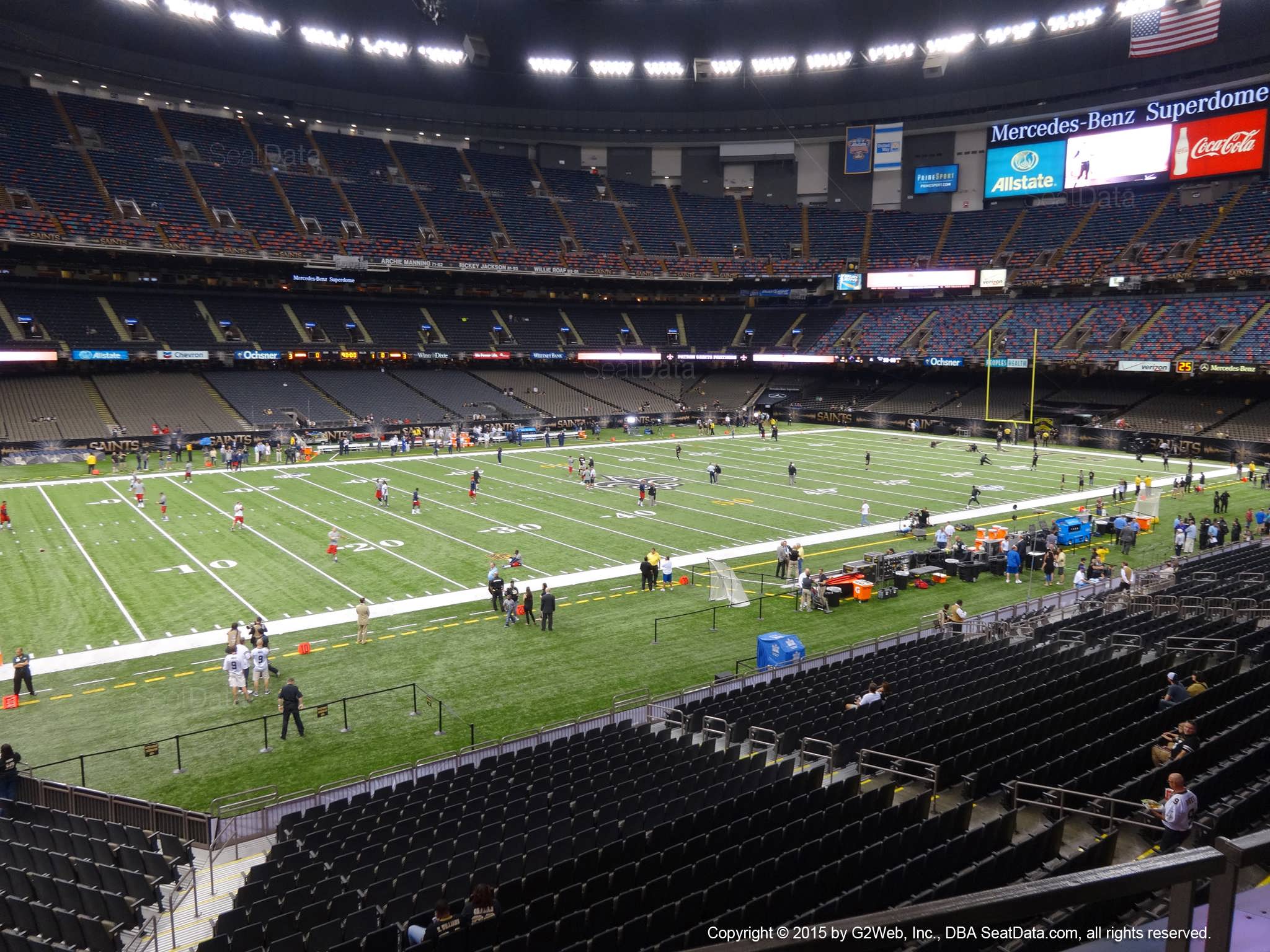 Seat view from section 272 at the Mercedes-Benz Superdome, home of the New Orleans Saints