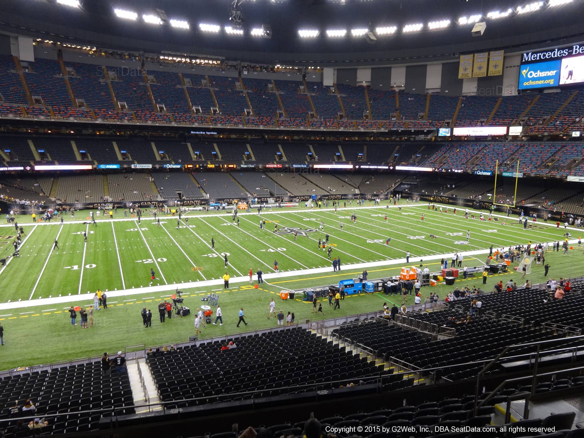 Seat view from section 315 at the Mercedes-Benz Superdome, home of the New Orleans Saints