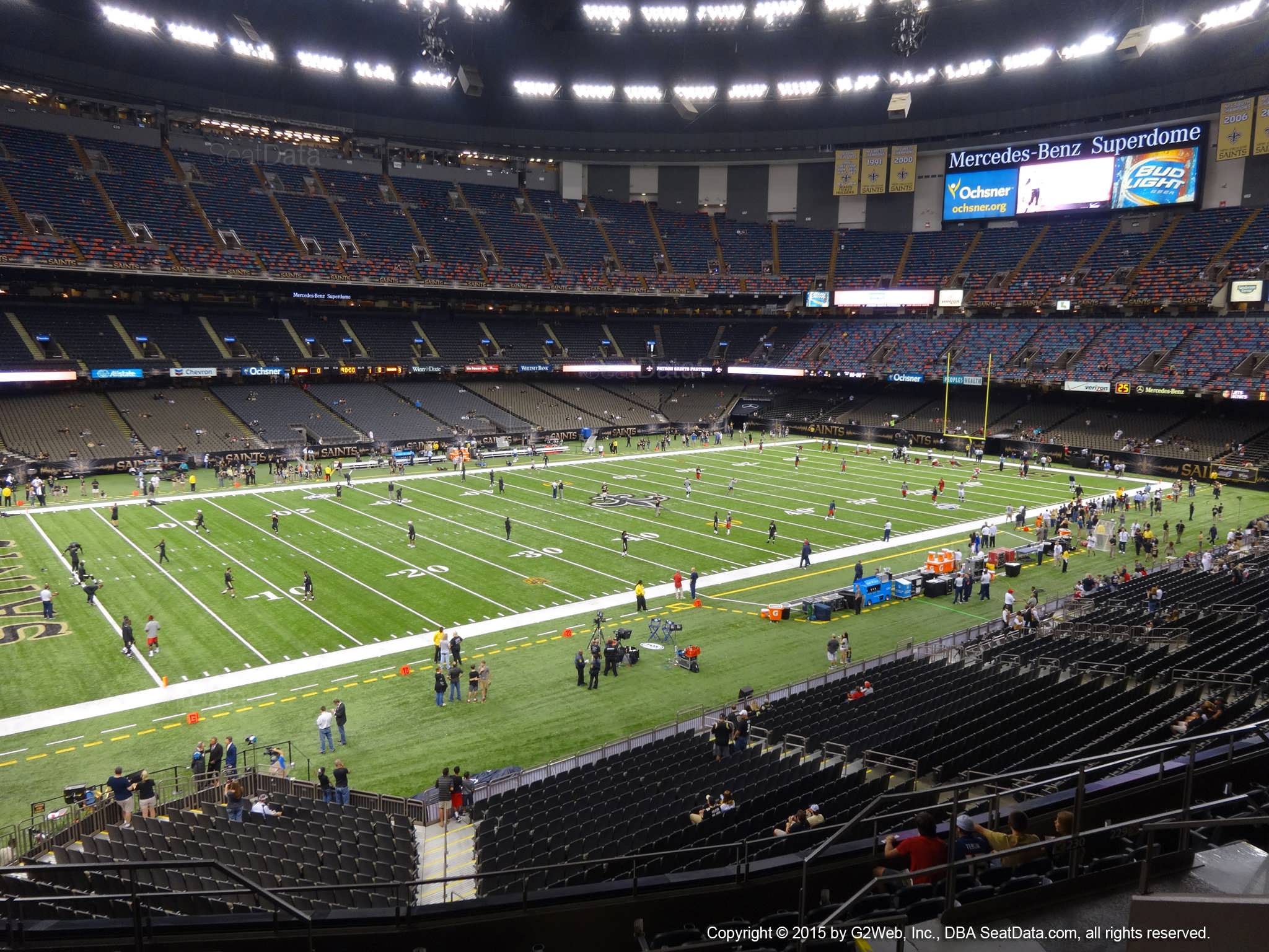Seat view from section 317 at the Mercedes-Benz Superdome, home of the New Orleans Saints