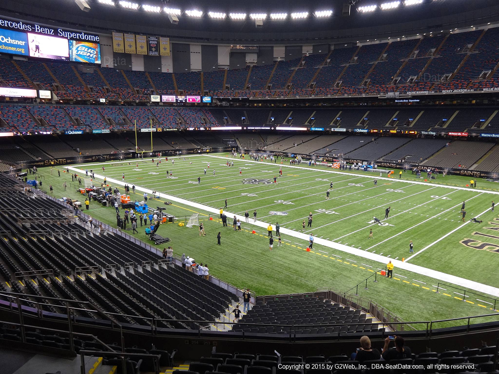 Seat view from section 330 at the Mercedes-Benz Superdome, home of the New Orleans Saints
