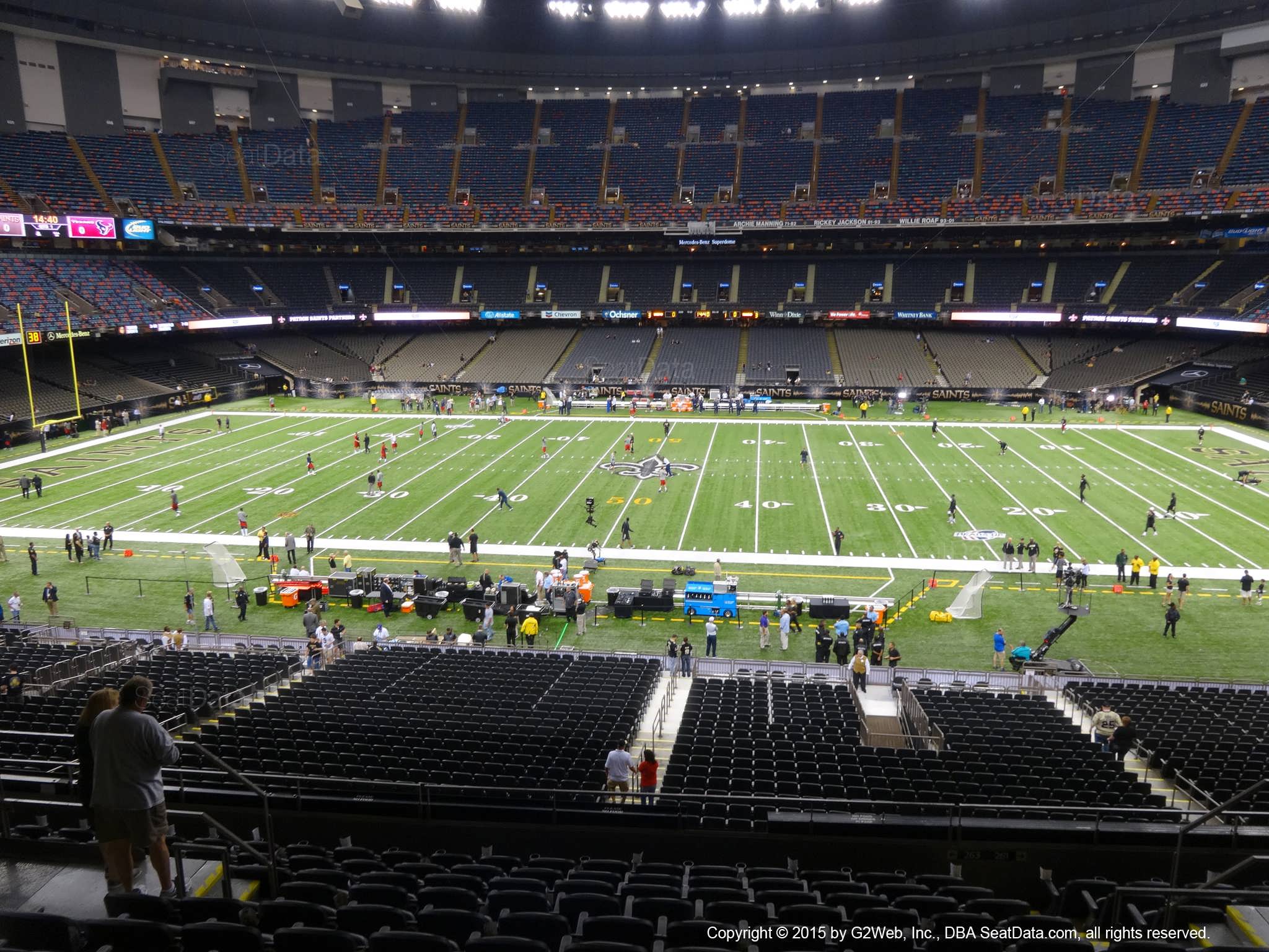Seat view from section 335 at the Mercedes-Benz Superdome, home of the New Orleans Saints