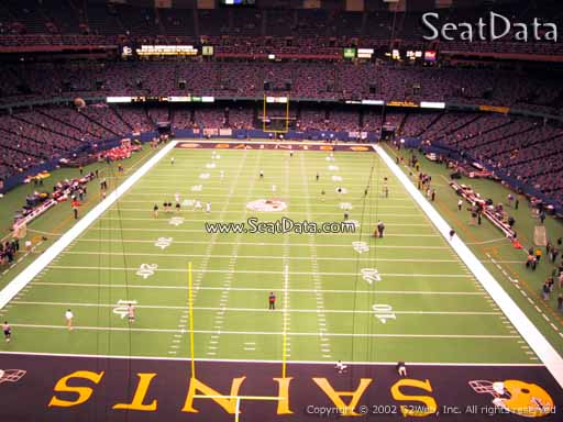 Seat view from section 501 at the Mercedes-Benz Superdome, home of the New Orleans Saints
