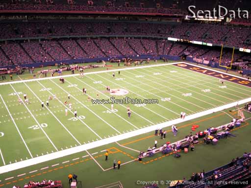 Seat view from section 523 at the Mercedes-Benz Superdome, home of the New Orleans Saints