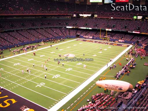 Seat view from section 527 at the Mercedes-Benz Superdome, home of the New Orleans Saints