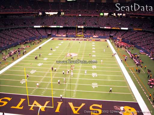 Seat view from section 529 at the Mercedes-Benz Superdome, home of the New Orleans Saints