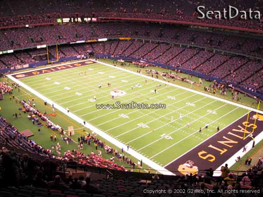 Seat view from section 607 at the Mercedes-Benz Superdome, home of the New Orleans Saints