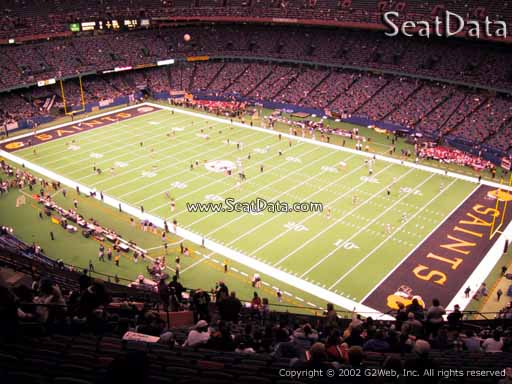 Seat view from section 633 at the Mercedes-Benz Superdome, home of the New Orleans Saints