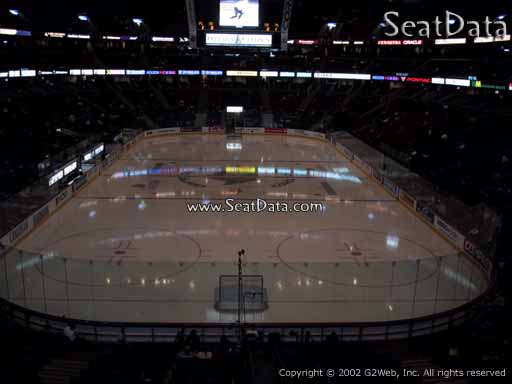 Seat view from section 201 at the Canadian Tire Centre, home of the Ottawa Senators