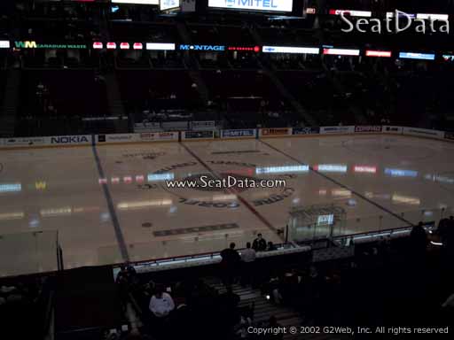 Seat view from section 209 at the Canadian Tire Centre, home of the Ottawa Senators