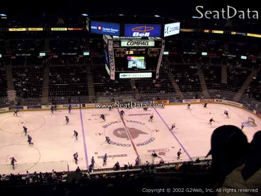Seat view from section 309 at the Canadian Tire Centre, home of the Ottawa Senators