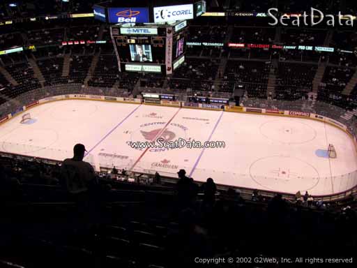 Seat view from section 320 at the Canadian Tire Centre, home of the Ottawa Senators