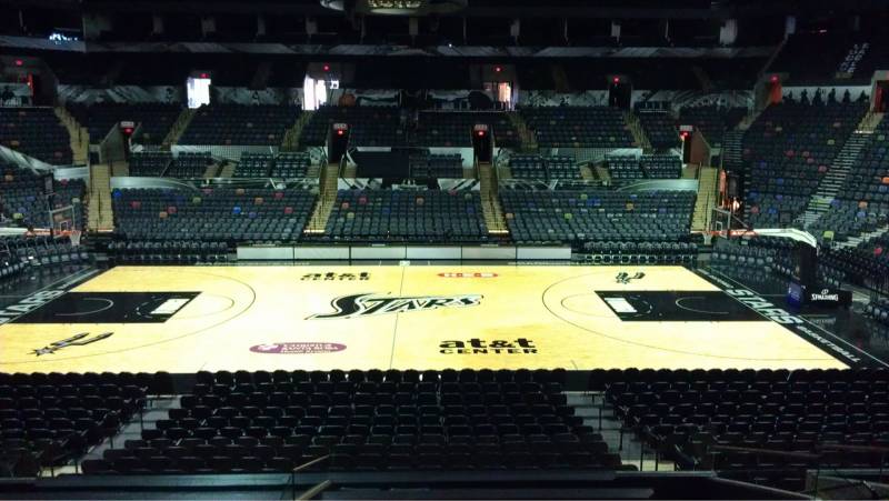 Seat view from Section 121 at the AT&T Center, home of the San Antonio Spurs