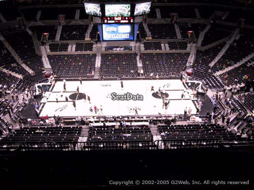 Seat view from Section 208 at the AT&T Center, home of the San Antonio Spurs