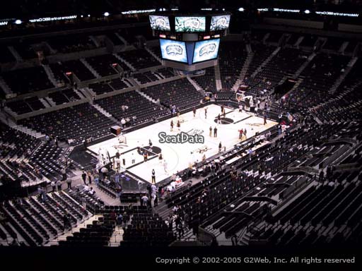 Seat view from Section 212 at the AT&T Center, home of the San Antonio Spurs