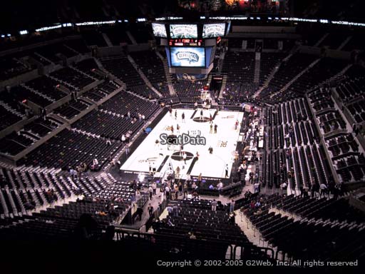 Seat view from Section 215 at the AT&T Center, home of the San Antonio Spurs