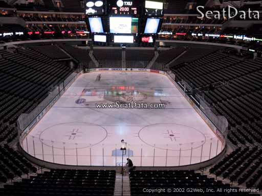Seat view from section 201 at the American Airlines Center, home of the Dallas Stars