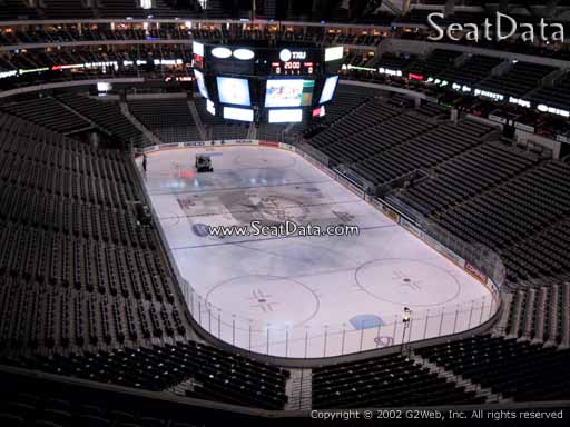 Seat view from section 303 at the American Airlines Center, home of the Dallas Stars