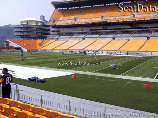 Seat view from section 113 at Heinz Field, home of the Pittsburgh Steelers