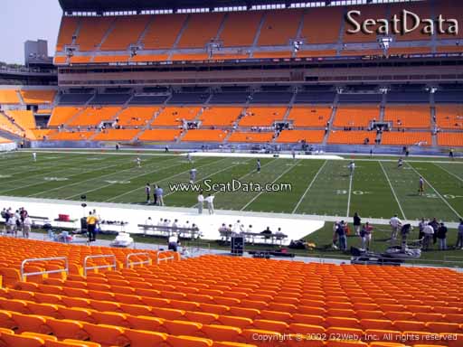 Seat view from section 136 at Heinz Field, home of the Pittsburgh Steelers