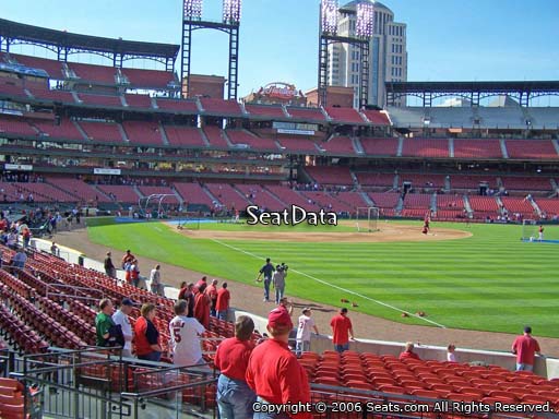 Seat view from section 132 at Busch Stadium, home of the St. Louis Cardinals