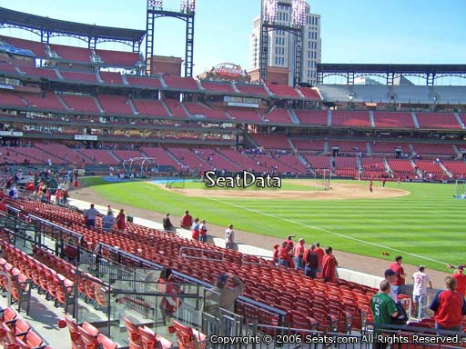 Seat view from section 133 at Busch Stadium, home of the St. Louis Cardinals