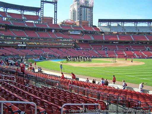 Seat view from section 135 at Busch Stadium, home of the St. Louis Cardinals