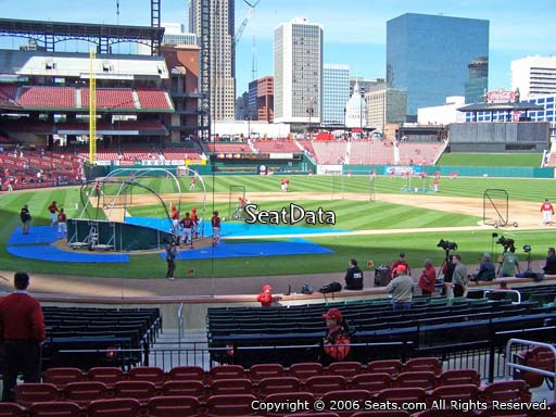 Seat view from section 147 at Busch Stadium, home of the St. Louis Cardinals