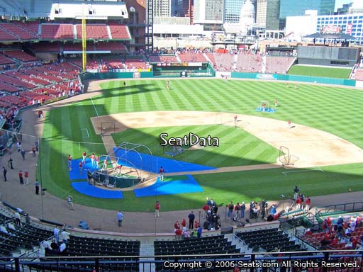 Seat view from section 247 at Busch Stadium, home of the St. Louis Cardinals