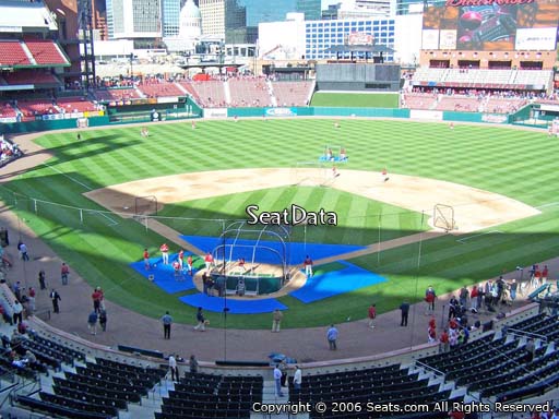 Seat view from section 249 at Busch Stadium, home of the St. Louis Cardinals