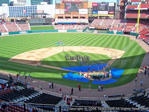 Seat view from section 252 at Busch Stadium, home of the St. Louis Cardinals